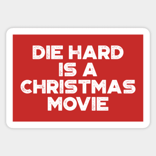 Die Hard Is A Christmas Movie Funny Vintage Retro (White) Sticker